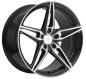 Preview: 19 & 20 Zoll ACE WHEELS Felgen Felge dark shiny black, face brushed (BBR)