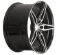 Preview: 19 & 20 Zoll ACE WHEELS Felgen Felge dark shiny black, face brushed (BBR)