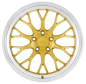 Preview: 19 Zoll ACE WHEELS Felgen Felge AFF10 Gold, Step Rim Polished (GRP)