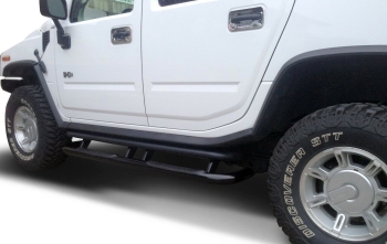 Preview: Seitenrohre Flankenschutzrohre Hummer H2 Schwarz 03-10