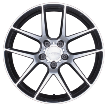 19 Zoll ACE WHEELS Felgen Felge AFF02 Dark Shiny Black, Face Polished (BP)