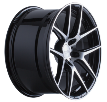 20 Zoll ACE WHEELS Felgen Felge AFF02 Dark Shiny Black, Face Polished (BP)