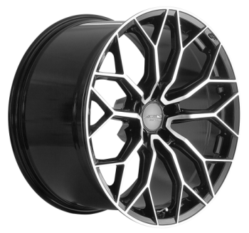Preview: 19 Zoll ACE WHEELS Felgen Felge AFF09 Dark Shiny Black, Face Polished (BP)