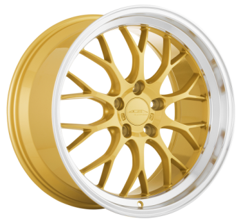 19 Zoll ACE WHEELS Felgen Felge AFF10 Gold, Step Rim Polished (GRP)