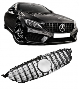 Grill Sport Kühlergrill mit 360° Kamera für Mercedes W205 S205 C205 Panamericana GT C63 AMG OPTIK / Vorfacelift