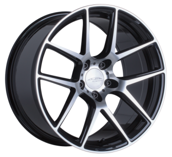 20 Zoll ACE WHEELS Felgen Felge AFF02 Dark Shiny Black, Face Polished (BP)