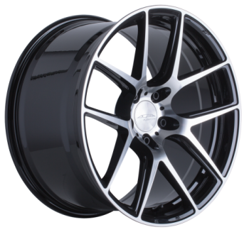20 Zoll ACE WHEELS Felgen Felge AFF02 Dark Shiny Black, Face Polished (BP)