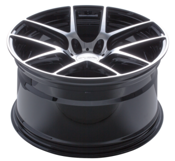 22 Zoll ACE WHEELS Felgen Felge AFF02 Dark Shiny Black, Face Polished (BP)