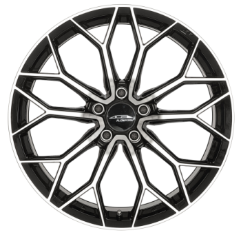 19 Zoll ACE WHEELS Felgen Felge AFF09 Dark Shiny Black, Face Polished (BP)