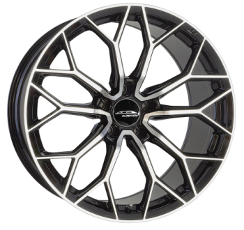 19 Zoll ACE WHEELS Felgen Felge AFF09 Dark Shiny Black, Face Polished (BP)