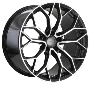 19 Zoll ACE WHEELS Felgen Felge AFF09 Dark Shiny Black, Face Polished (BP)