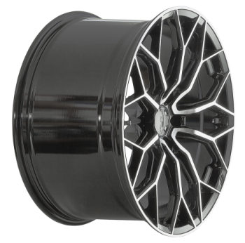 19 Zoll ACE WHEELS Felgen Felge AFF09 Dark Shiny Black, Face Polished (BP)