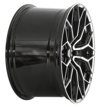 19 Zoll ACE WHEELS Felgen Felge AFF09 Dark Shiny Black, Face Polished (BP)