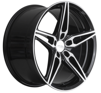 19 & 20 Zoll ACE WHEELS Felgen Felge dark shiny black, face brushed (BBR)